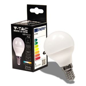 LAMPADINA LED V-Tac VT-1819 E14 Mini Globo 3.7W 3000K - 214123 Bianco Caldo