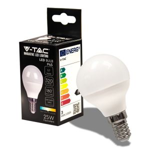 LAMPADINA LED V-Tac VT-1819 E14 Mini Globo 3.7W 4000K - 214174 Bianco Naturale