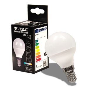 LAMPADINA LED V-Tac VT-1819 E14 Mini Globo 3.7W 6400K - 214124 Bianco Freddo