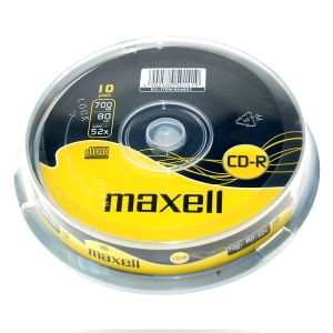 Maxell 10 CD-R 700Mb 80 Min 52X, in Cake Box - 624027