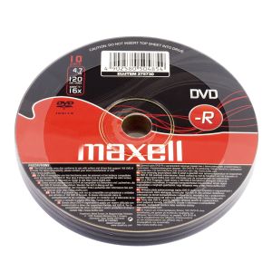 Maxell 10 DVD-R 4,7GB 120 min 16X , in shrink - 275730