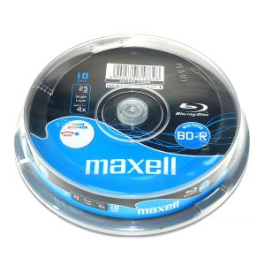 Maxell 10 Blu Ray BD-R  4x 25GB DL, in cake box - 276072.00.TW