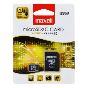 <span class='highlight wyomind-secondary-bgcolor'>Maxell</span> Scheda microSDXC Card classe 10, 128Gb, 854989