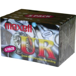 Maxell Audio cassetta UR90 90 minuti audiocassetta - confezione da 5 pezzi) - 124036.01