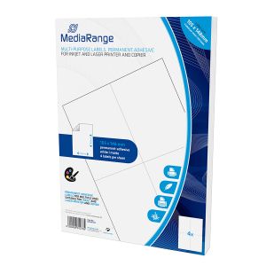 MediaRange 200 Etichette multiuso adesive 105x148 mm, bianco - MRINK143