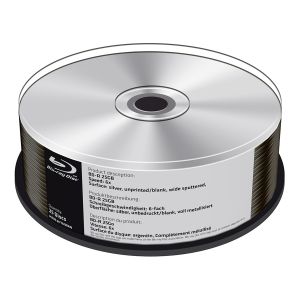 MediaRange 25 Blu-Ray BD-R 25GB 6x Silver unprinted, in cake - MR513