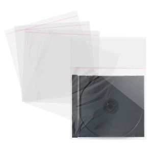 MediaRange 100 Bustine Richiudibili Clear per custodie case CD 10.4mm BOX04