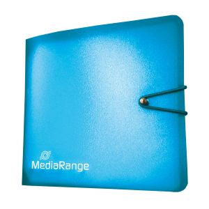 MediaRange Media storage wallet custodia per 12 dischi, blu - BOX58