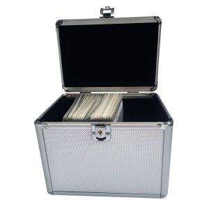 MediaRange valigia porta CD/DVD per 120 dischi, con bustine sospese, alluminio - BOX79