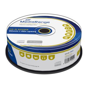 MediaRange 25 CD-R 800MB 90 Min 48X, in cake - MR221