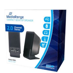 MediaRange Compact desktop speaker CASSE da scrivania, black Nere - MROS352