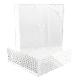 MediaRange Custodia Singola Trasparente White Tray Slim Case 5,2 mm per DVD o CD custodie singole BOX19