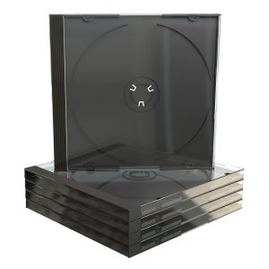 MediaRange Custodia Singola CD/DVD Trasparente Clear Black Tray Jewel Case 10,4mm BOX22