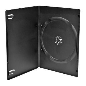 MediaRange Custodia Slim Nera Singola 7mm MACCHINABILE in plastica per DVD o CD - BOX13-M