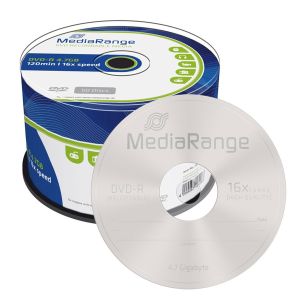 MediaRange 50 DVD-R 4,7GB 120 Min 16X, in cake Box - MR444