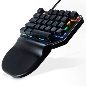 MediaRange Gaming Tastiera da gioco meccanica con filo, 27 tasti, RGB 8 modalità