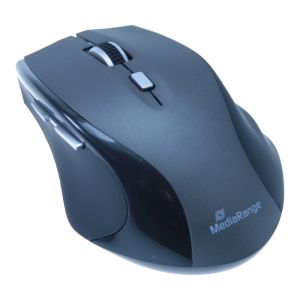 MediaRange Mouse ottico wireless a 5 pulsanti USB, nero/grigio - MROS203