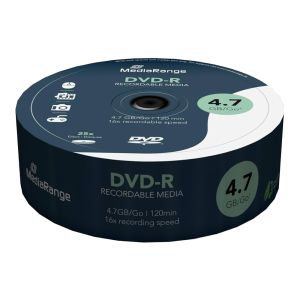 MediaRange 25 DVD-R 4,7GB 120Min 16X, in Shrink - MR403
