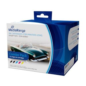 MediaRange Cartucce inchiostro per Epson®  Serie T0711 - T0714 con chip, Set 5 - MRET71