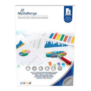 MediaRange carta fotografica LASERJET A4 PATINATA OPACA 120g, 100 fogli - MRINK106