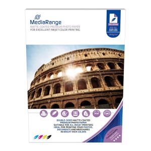 MediaRange carta fotografica A4 doppio lato PATINATA OPACA, 250g, conf. 50 fogli (inkjet) - MRINK112 