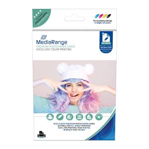 MediaRange carta fotografica, PATINATA LUCIDA 220g, 130x180mm, 50 fogli – MRINK114