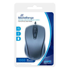MediaRange-MROS201-Mouse-ottico-a-3-pulsanti-cavo-USB-nero-grigio