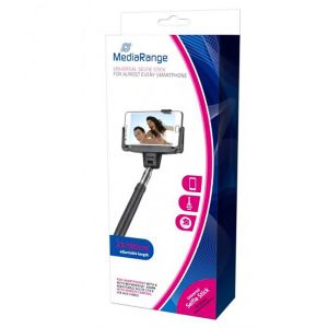 MediaRange Selfie-Stick Bastone per Selfie per Cellulari, con cavo e Shutter per lo scatto  - MR706