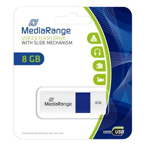 MediaRange USB flash drive, color edition, BLU 8GB - MR971