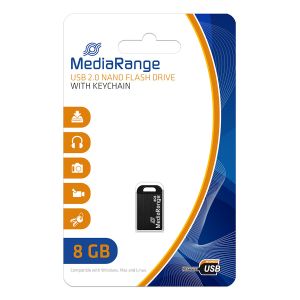 MediaRange USB Nano Flash Drive 8GB 2.0 velocità 15 MB/s in blister MR920
