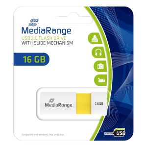 MediaRange USB flash drive, color edition, GIALLO 16GB - MR972