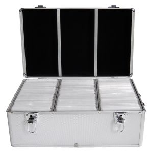 MediaRange Valigia per 500 dischi Silver DJ Case - con bustine sospese - BOX77
