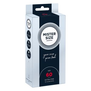 Mister Size 60, preservativi ultrasottili larghezza nominale 60 - conf. 10 pz