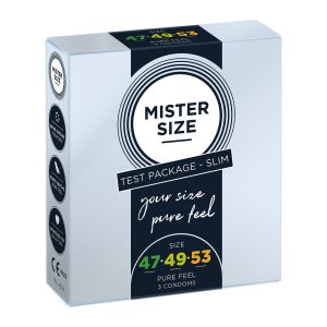 Mister Size - set di prova SLIM (stretto) 47, 49, 53 - conf. 3 profilattici