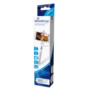 <span class='highlight wyomind-secondary-bgcolor'>MediaRange</span> Selfie-Stick Universale Bastone per Selfie per Cellulari, con cavo, BIANCO e SIVER  - MRMA204