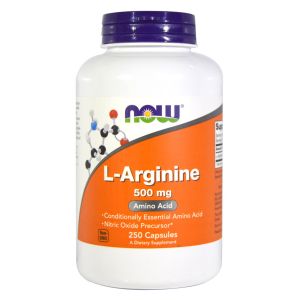 Now Foods - L-Arginine 500mg - 250 Capsule - aminoacido L-Arginina