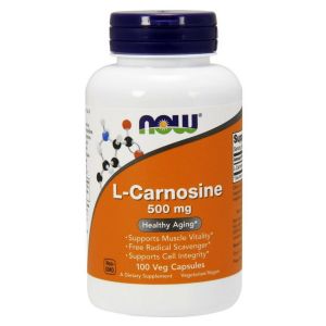 NOW FOODS L-Carnosine 500 mg - 100 Veg Capsules - aminoacido L-Carnosina
