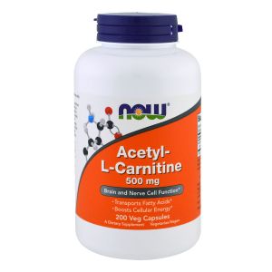 NOW FOODS Acetyl L-Carnitine 500mg 200 tabs - L-carnitina