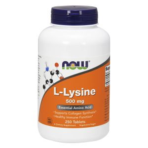 NOW FOODS L-Lysine 500 mg - 250 Tablets - aminoacido L-Lisina