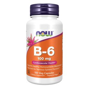 NOW FOODS Vitamin B-6 100 mg 100 Capsule (Vitamina B6)