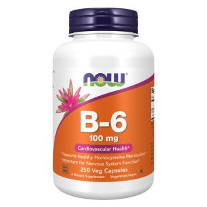 NOW FOODS  Vitamin B-6, 100mg 250 caps (vitamina B6)