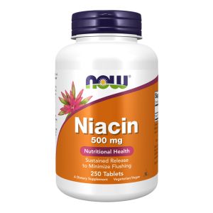 NOW FOODS Niacin 500 mg 250 Tablets (vitamina B-3)