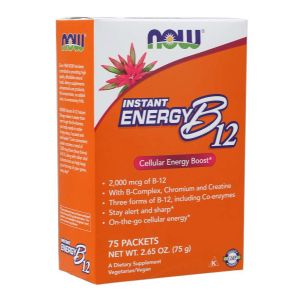 NOW FOODS  Vitamin B-12, Instant Energy - 75 packets (vitamina B12 in bustine)