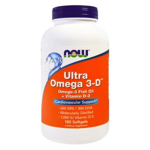 NOW FOODS Ultra Omega 3-D, 180 softgels