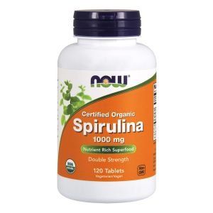 NOW FOODS Spirulina Certified Organic, 1000mg - 120 compresse