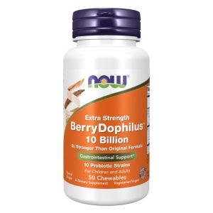 NOW Foods - BerryDophilus, 10 Billion (extra strength) 50 compresse masticabili