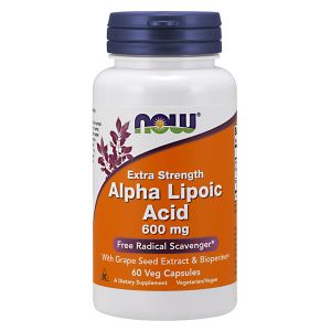 NOW FOODS Alpha Lipoic Acid 600mg 60 compresse w/grape seed - VITAMINE 