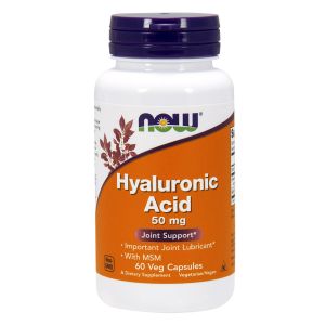 NOW FOODS Hyaluronic Acid with MSM 60 Vcaps - acido ialuronico