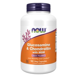 NOW FOODS Glucosamine & Chondroitin with MSM 180 caps - Glucosamina Condroitina