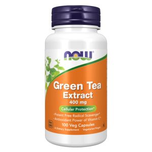 NOW FOODS Green Tea Extract 400mg+60mg Vit.C 100 capsule - the verde
